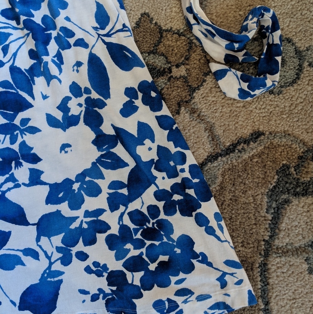 American Eagle Outfitters blue & white dress